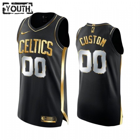 Maillot Basket Boston Celtics Personnalisé 2020-21 Noir Golden Edition Swingman - Enfant